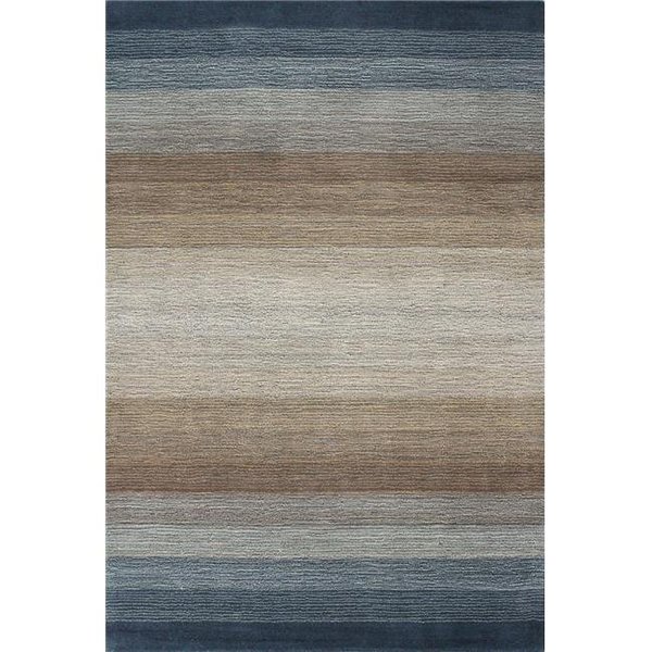 Bashian Bashian S176-LBL-8X10-ALM195 Bashian Contempo Collection Contemporary 100 Percent Wool Hand Loomed Area Rug; Light Blue - 7 ft. 6 in. x 9 ft. 6 in. S176-LBL-8X10-ALM195